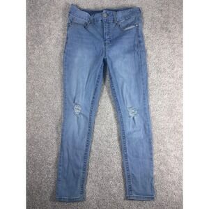 Seven7 Jeans Women Size 12 Skinny Jeans Distressed Blue Affection Wash